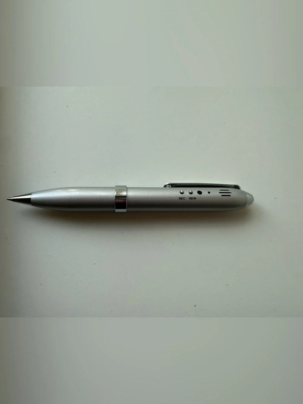 Vintage Avon 2002 Voice Recording Pen Silver Ballpoint Novelty NOS Untested